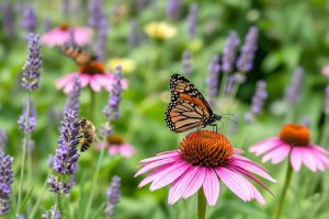 What plants should I choose to attract pollinators like bees and butterflies to my garden?